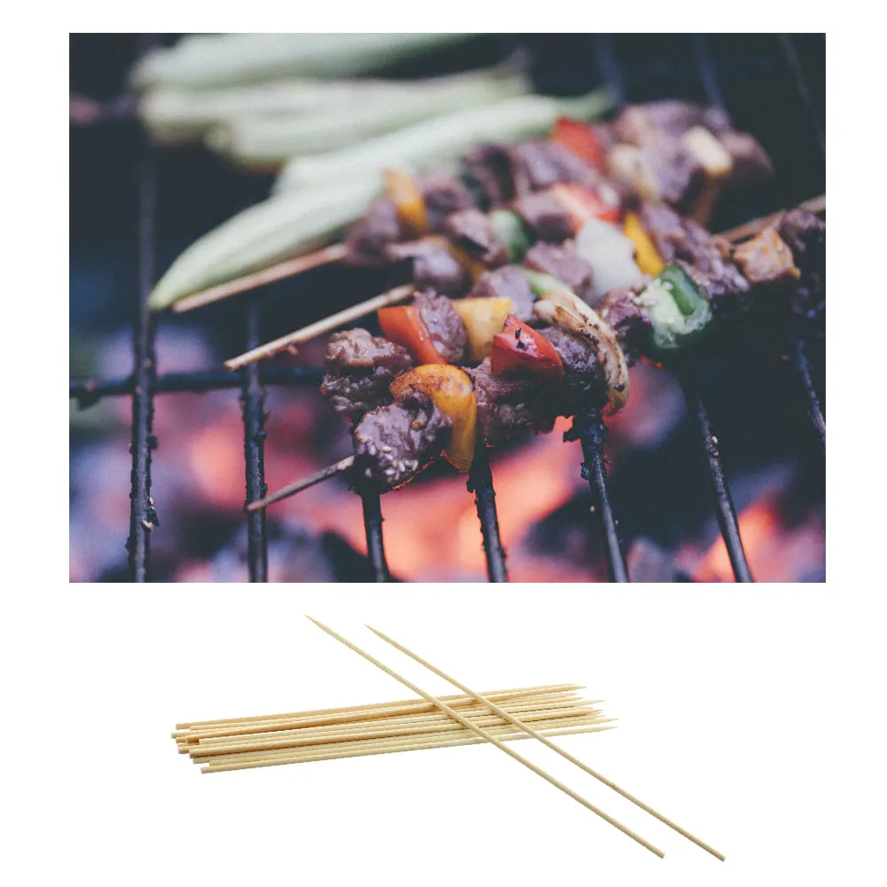 600 Bamboo Skewers 12" Wood Wooden Sticks BBQ Shish Kabob Fondue Party Grill Lot