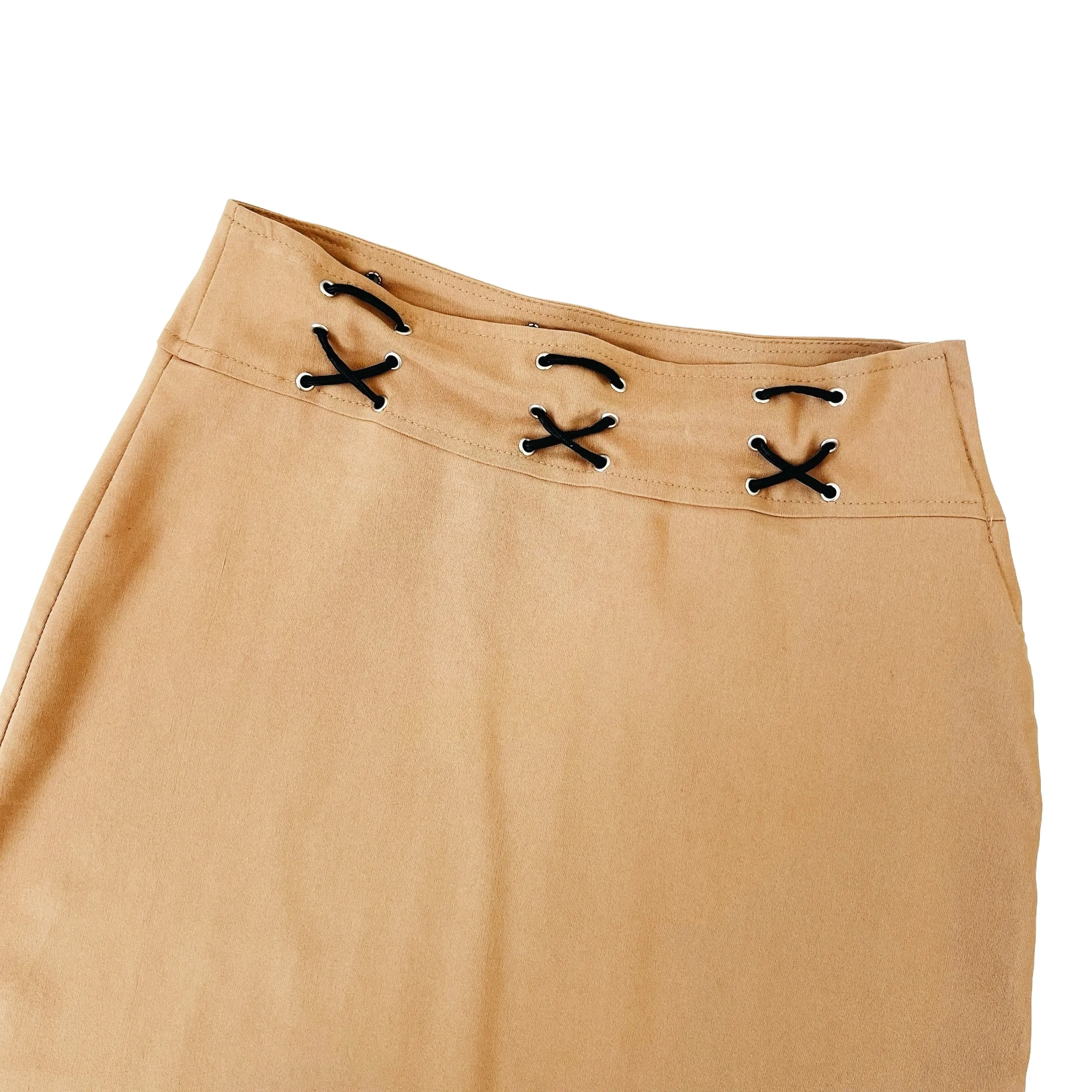 90s Tan Maxi Skirt (XS)
