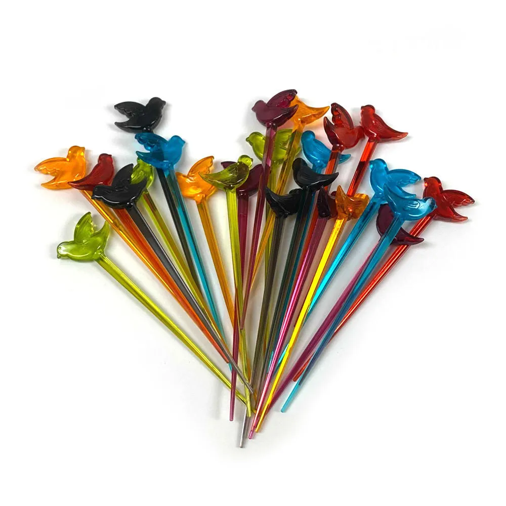 96 Fruit Picks Multicolor Birds Cocktail Appetizer Tasting Samples Dessert Fork