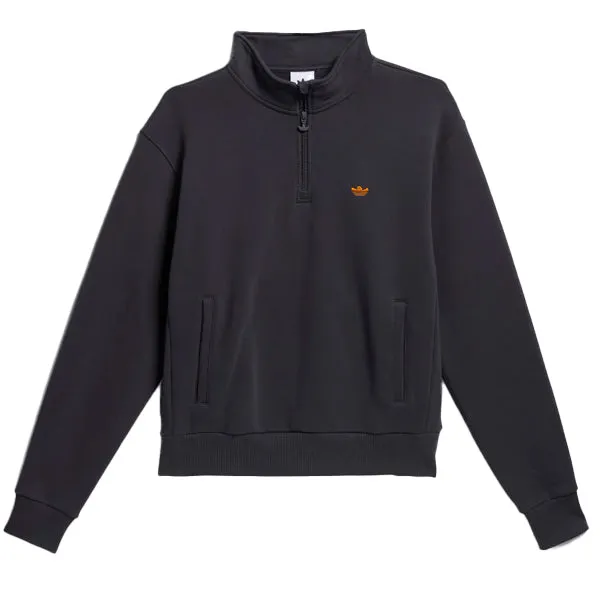 Adidas Heavyweight Shmoofoil 1/4 Zip Sweatshirt - Carbon Black