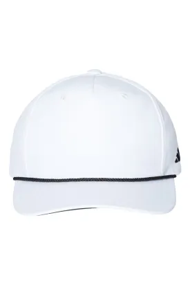 Adidas Mens Sustainable Moisture Wicking Rope Snapback Hat - White