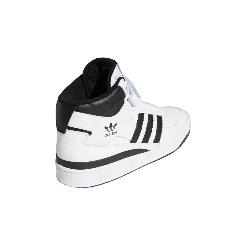 Adidas Originals scarpa sneakers alta da uomo Forum Mid FY7939 bianco-nero