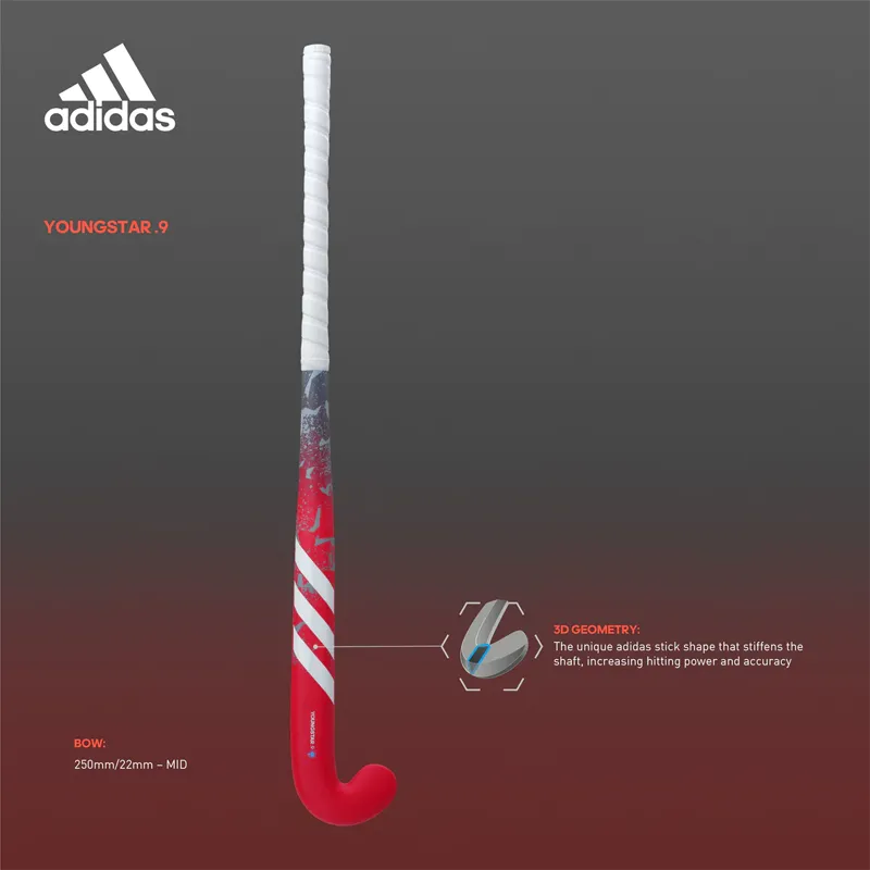 Adidas Youngstar .9 Hockey Stick - Red