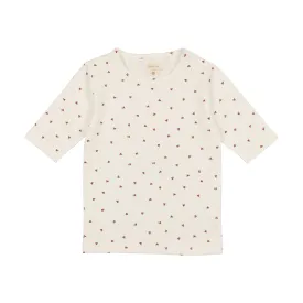 Analogie Tulip T-Shirt Three Quarter Sleeve - White