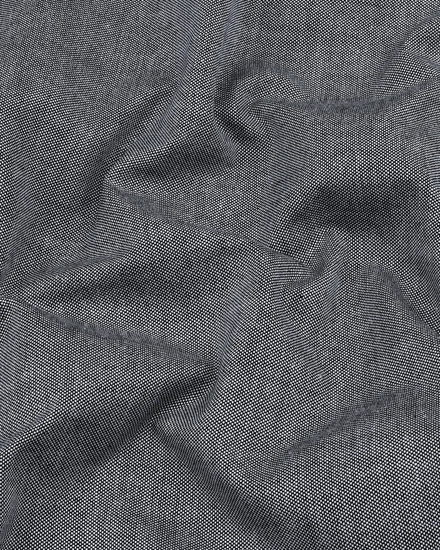 Ash Gray Oxford Cotton Plain Formal Shirt