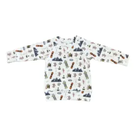 Baby Sprouts, Raglan Sweatshirt-Winter Ski