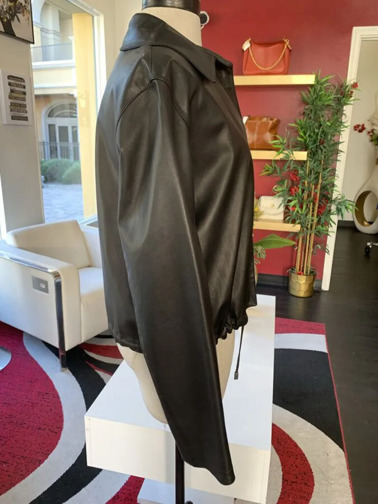 Bally Black Leather Jacket *est retail $1800*