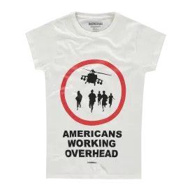 Banksy Women's T-shirt - Americans Working Overhead