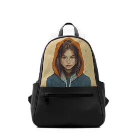 Black Vivid Backpack Hoodie Time