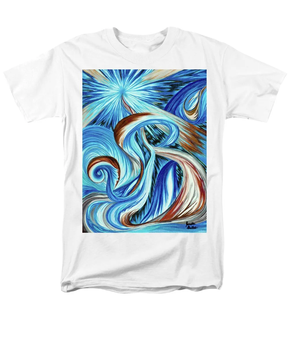 Blue Energy Burst - Men's T-Shirt  (Regular Fit)