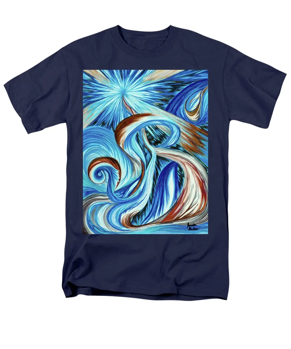 Blue Energy Burst - Men's T-Shirt  (Regular Fit)