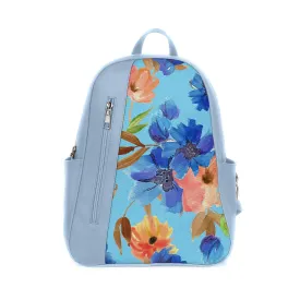 Blue Mixed Backpack Floral in blue