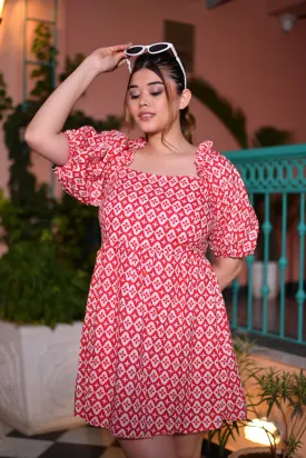 Bow Featured Short Cotton Dress