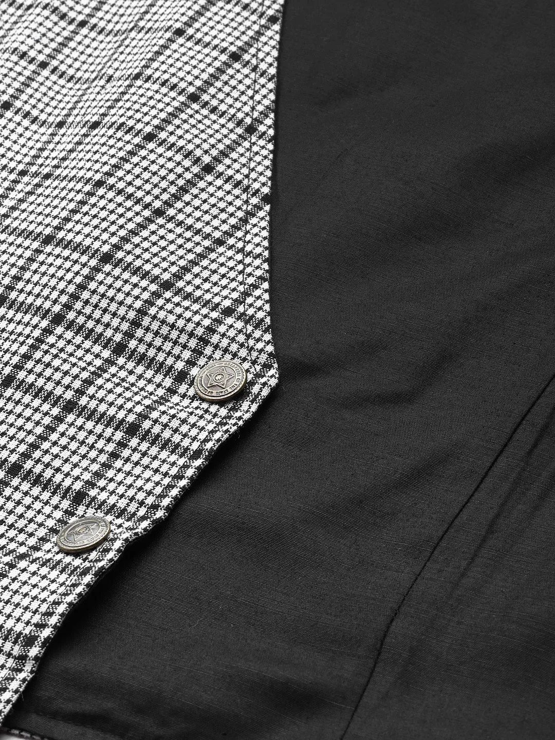 Cottinfab Women Checked Single-Breasted Two-Piece Suit
