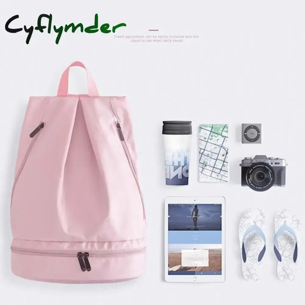 Cyflymder Unisex Waterproof Swimming Backpack Men Duffle Beach Bags Women Gym Seperate Room for Shoes Travel Backpacks Sport Fitness Bag