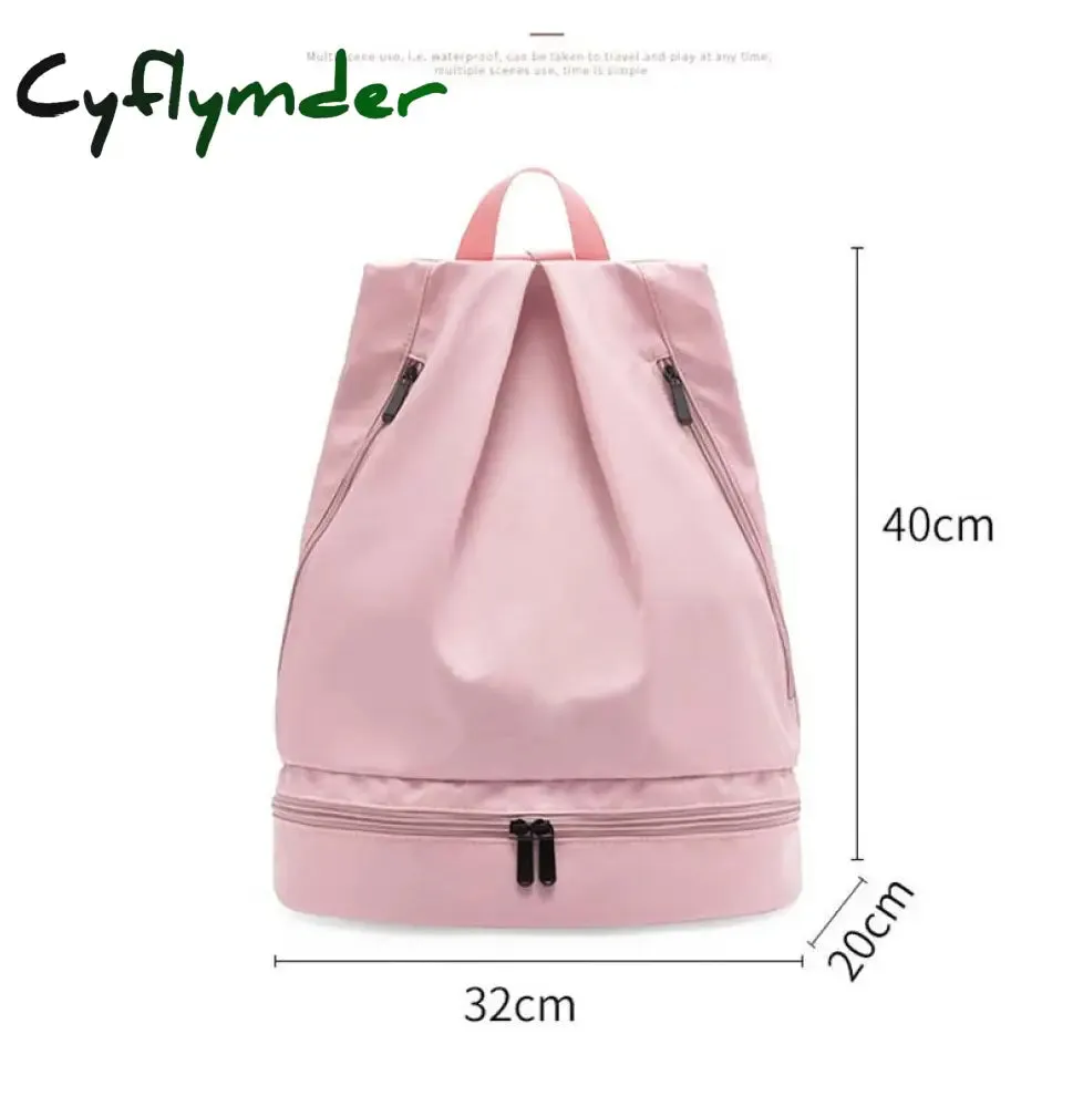 Cyflymder Unisex Waterproof Swimming Backpack Men Duffle Beach Bags Women Gym Seperate Room for Shoes Travel Backpacks Sport Fitness Bag