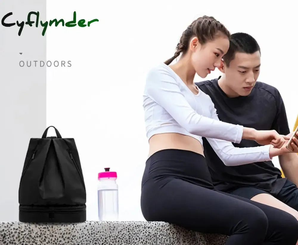 Cyflymder Unisex Waterproof Swimming Backpack Men Duffle Beach Bags Women Gym Seperate Room for Shoes Travel Backpacks Sport Fitness Bag