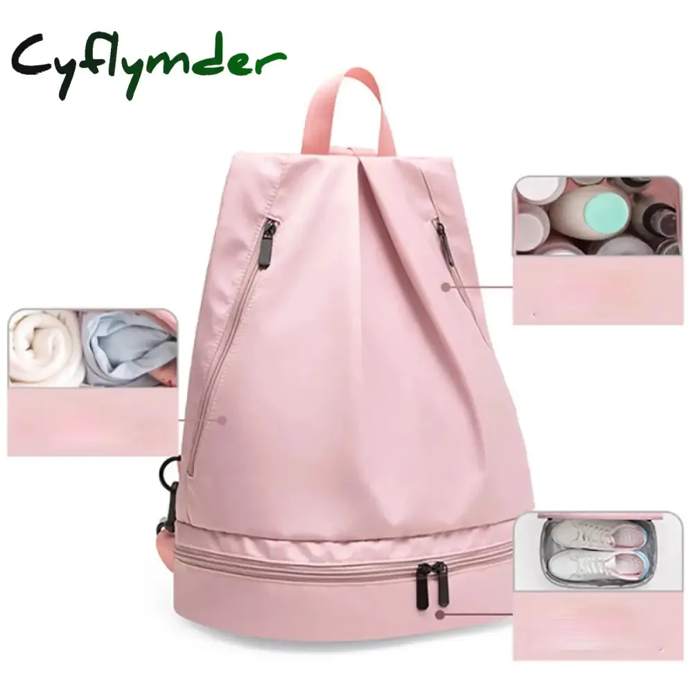 Cyflymder Unisex Waterproof Swimming Backpack Men Duffle Beach Bags Women Gym Seperate Room for Shoes Travel Backpacks Sport Fitness Bag