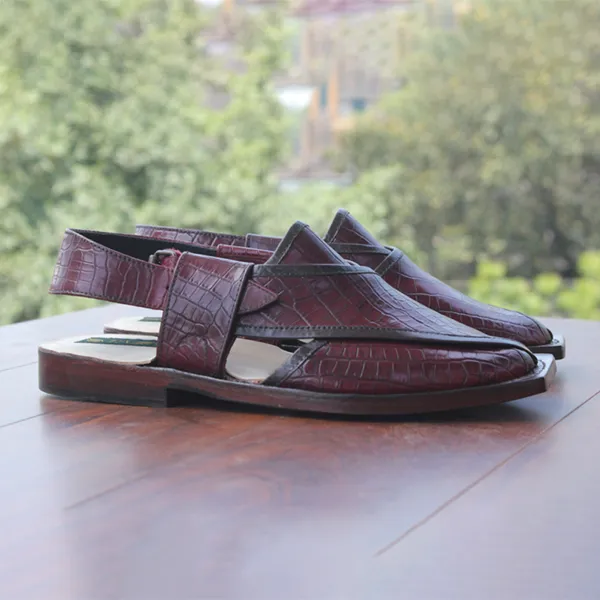 Formal leather mens peshweri