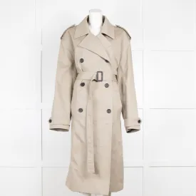 Frankie Shop Taupe Eugene Trench Coat