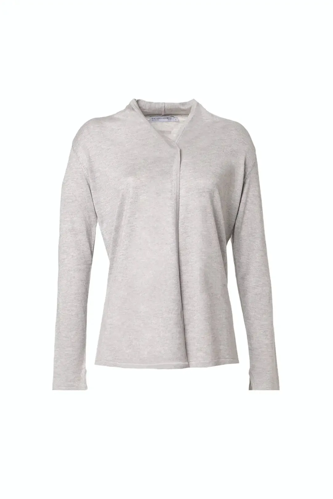 Gray Silk and Cashmere Aleyna Women's Cardigan