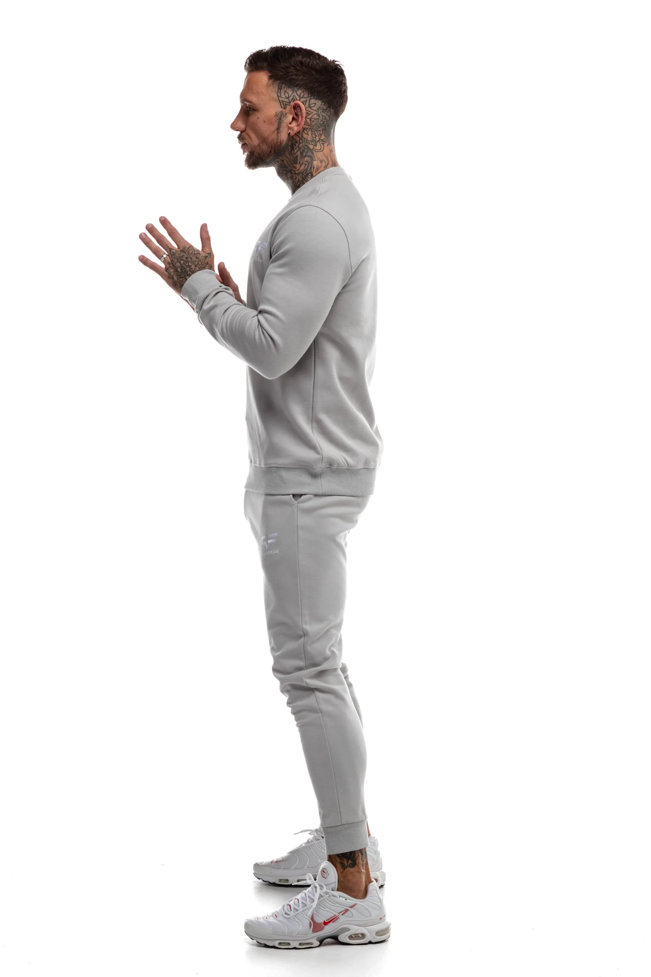 GymFreak Mens Power Sweatshirt - Light Grey
