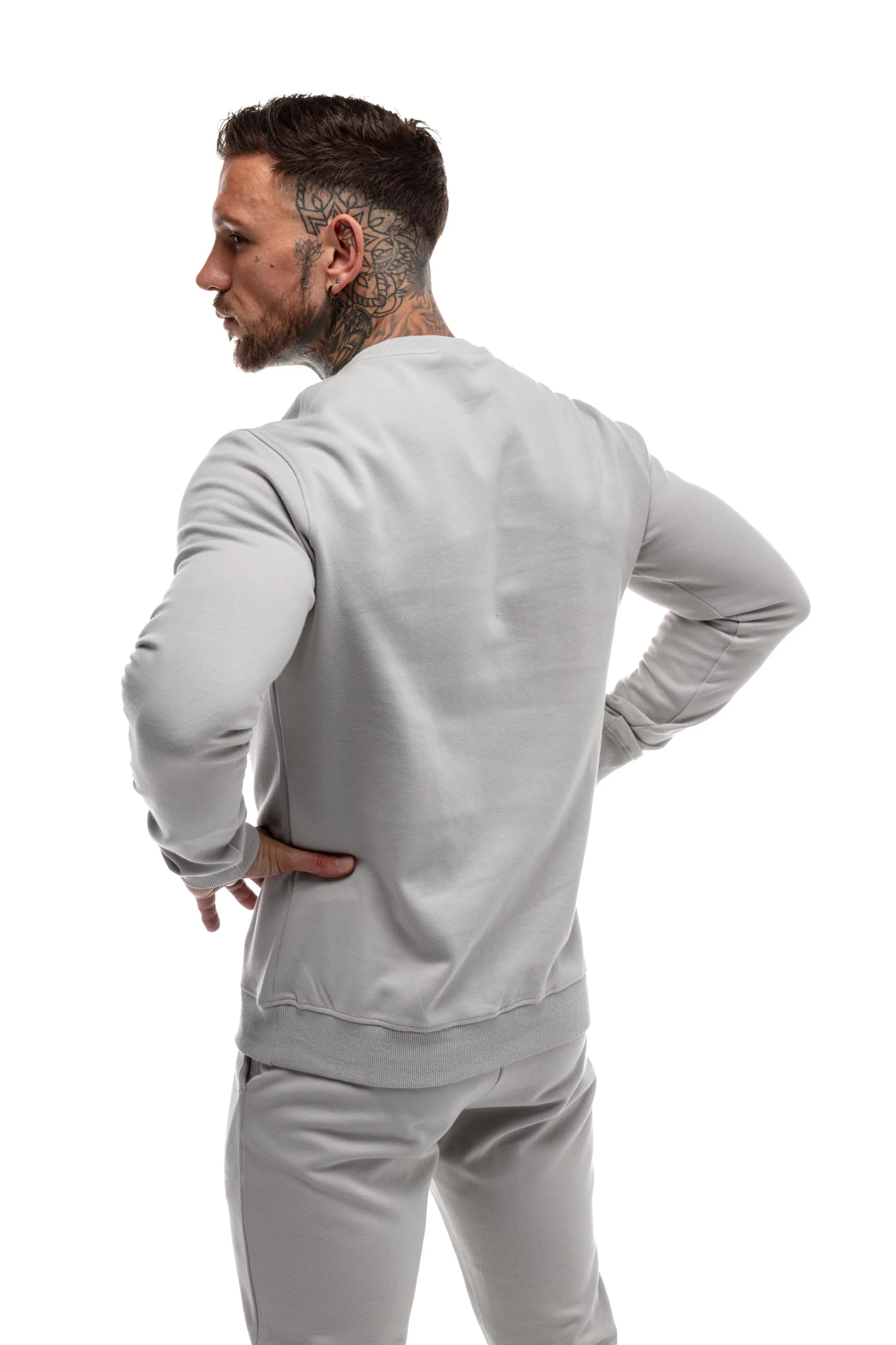GymFreak Mens Power Sweatshirt - Light Grey