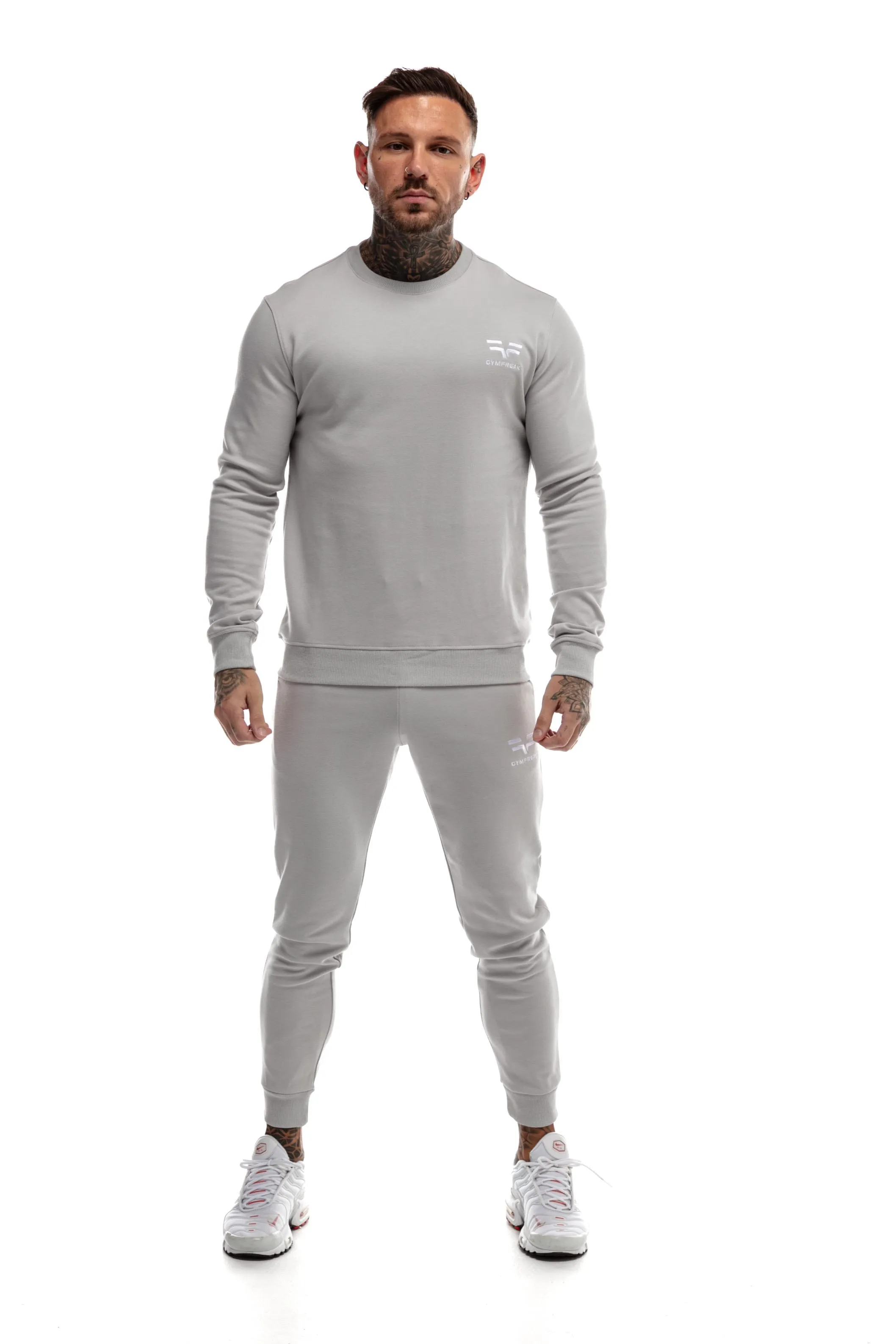 GymFreak Mens Power Sweatshirt - Light Grey