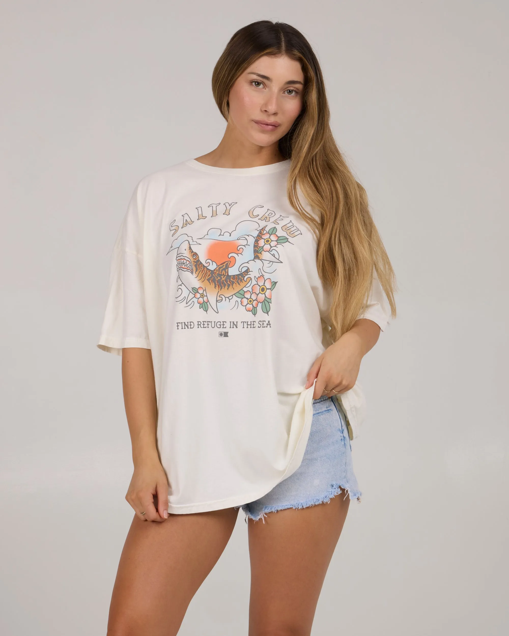 Hopper Cover Up Tee - Off White