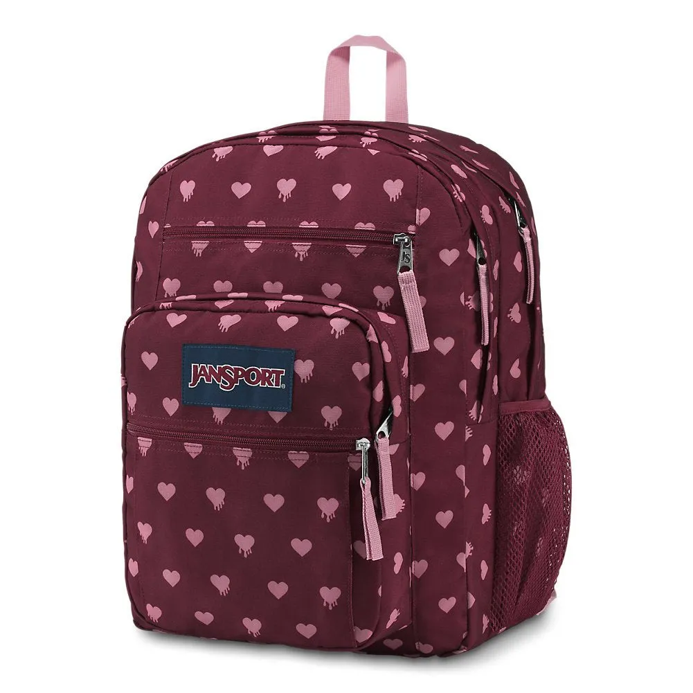 JanSport Big Student Backpack - Russet Red Bleeding Hearts - Oversized
