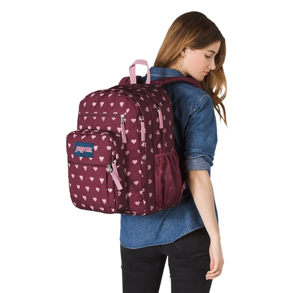 JanSport Big Student Backpack - Russet Red Bleeding Hearts - Oversized