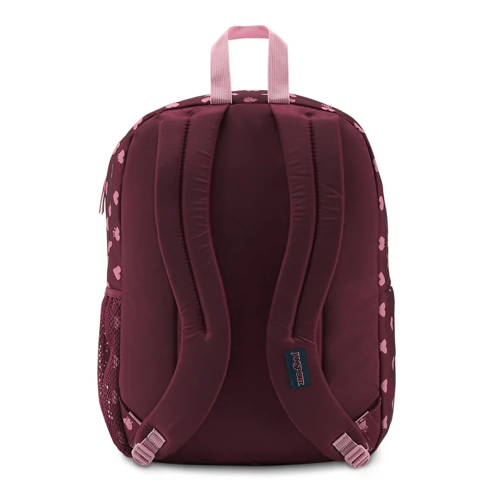 JanSport Big Student Backpack - Russet Red Bleeding Hearts - Oversized