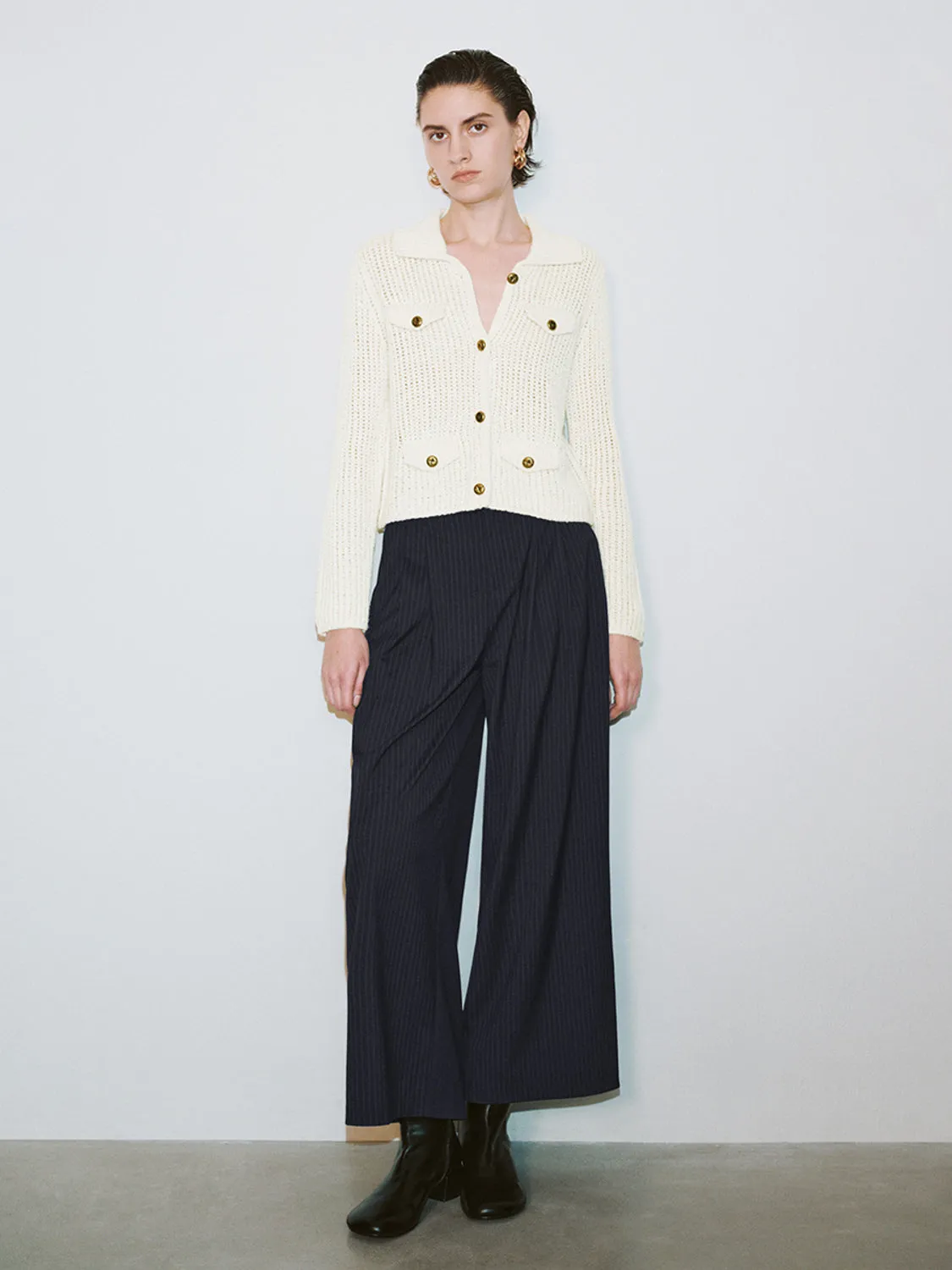 Knitted Lapel Cardigans