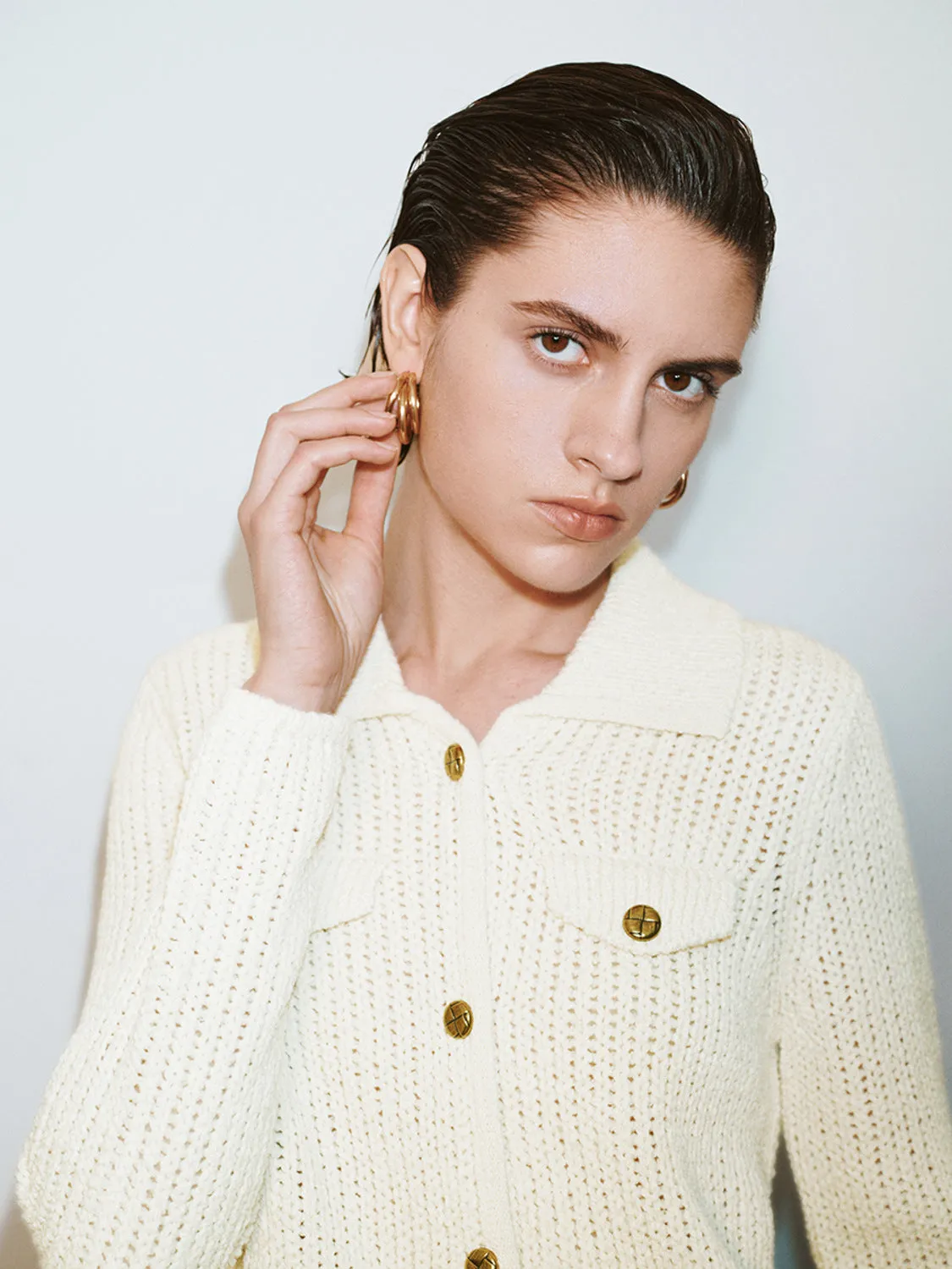 Knitted Lapel Cardigans