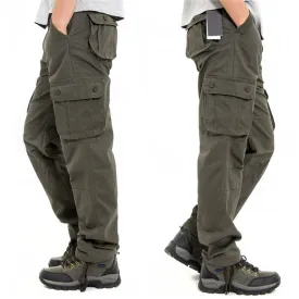 Men's Cargo Pants Mens Casual Multi Pockets Military Tactical Pants Men Outwear Army Straight Long Trousers