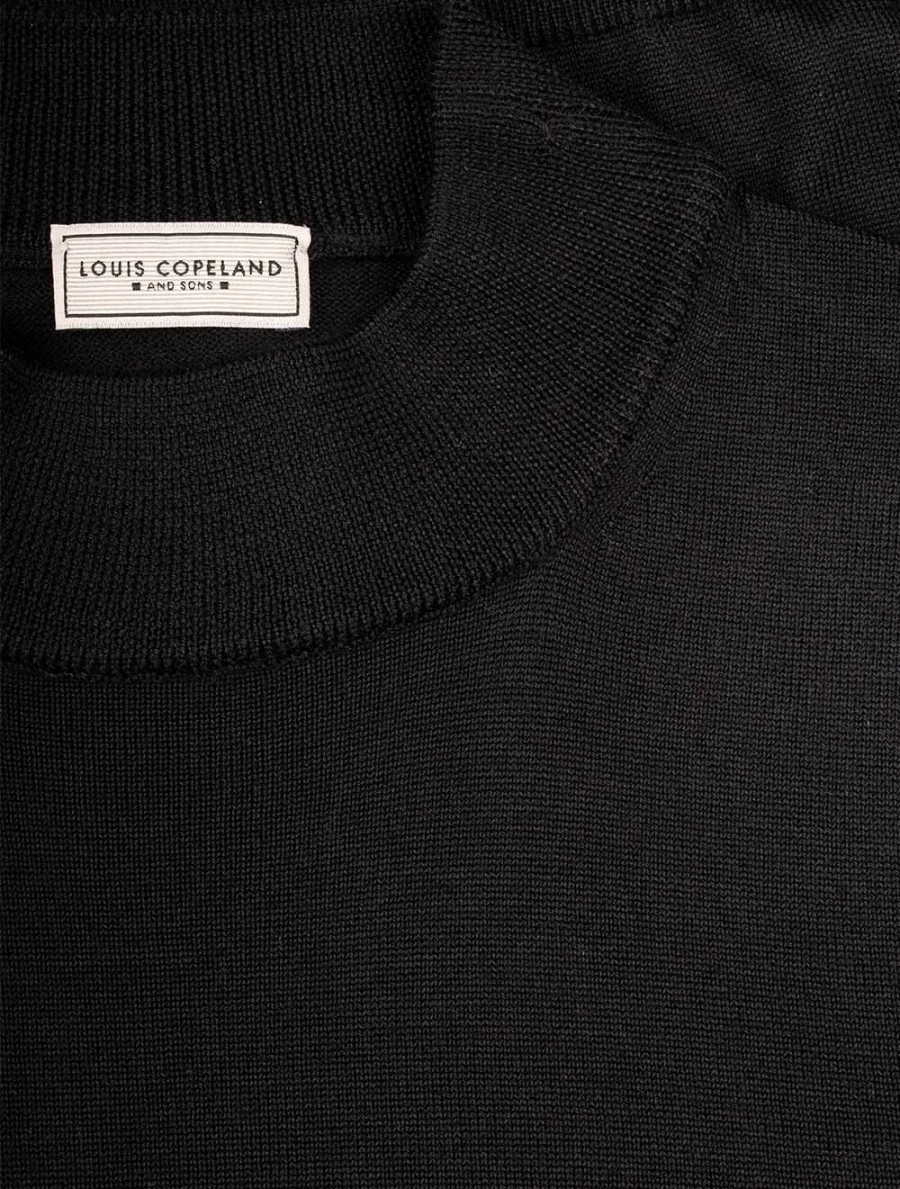 Merino Mock Neck Black
