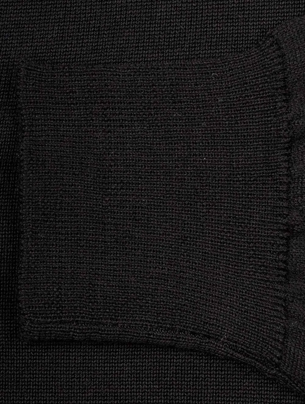 Merino Mock Neck Black