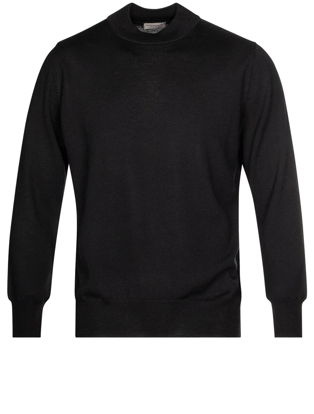 Merino Mock Neck Black
