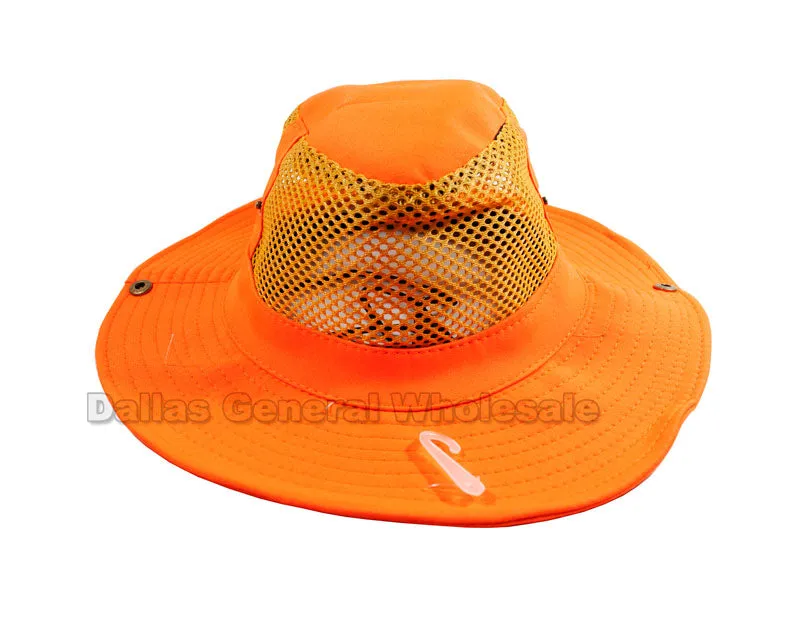 Neon Color Mesh Bucket Hats Wholesale
