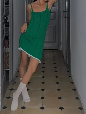 Open Back Stylish Knitwear Mini Dress