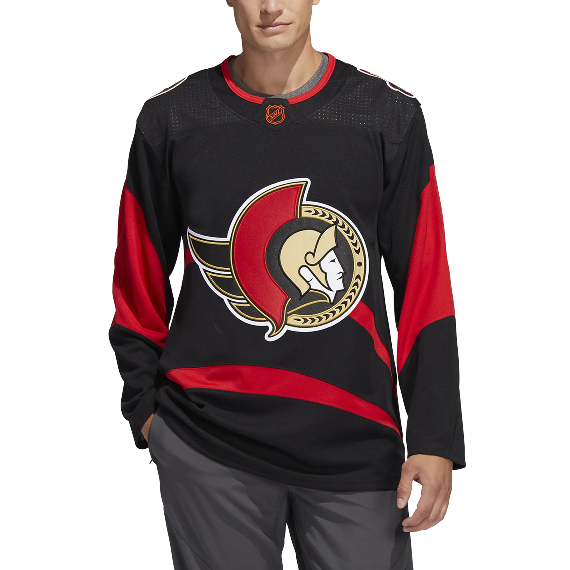 Ottawa Senators Adidas Retro Reverse 2.0 Prime Green Authentic Jersey - Black