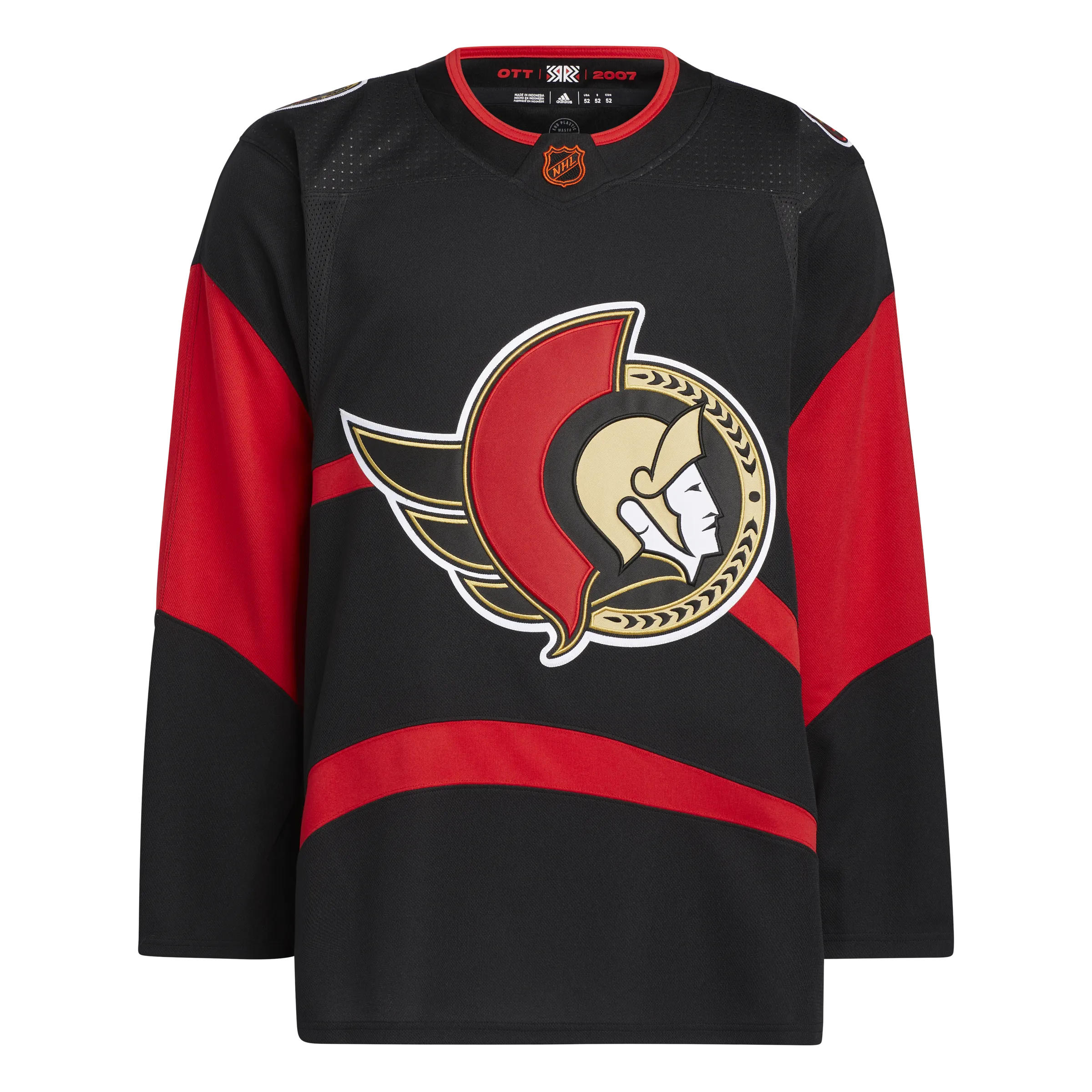 Ottawa Senators Adidas Retro Reverse 2.0 Prime Green Authentic Jersey - Black