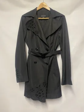 Patrizia Pepe Black Cut-Out Short Trench 42/10