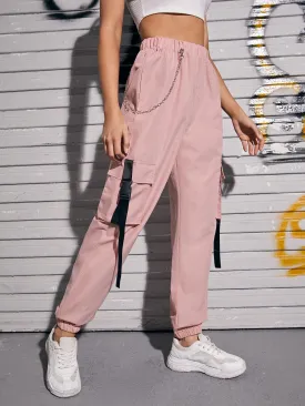 Pocket Buckle Tape Cargo Pant