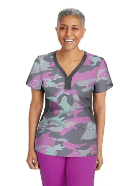Premiere by Healing Hands Women's Jessi Print Top | Camouflage