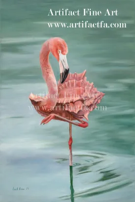 "Shell Flamingo" Large Archival Print