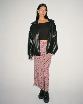 Relow Maxi Skirt in 90's Floral Burgundy