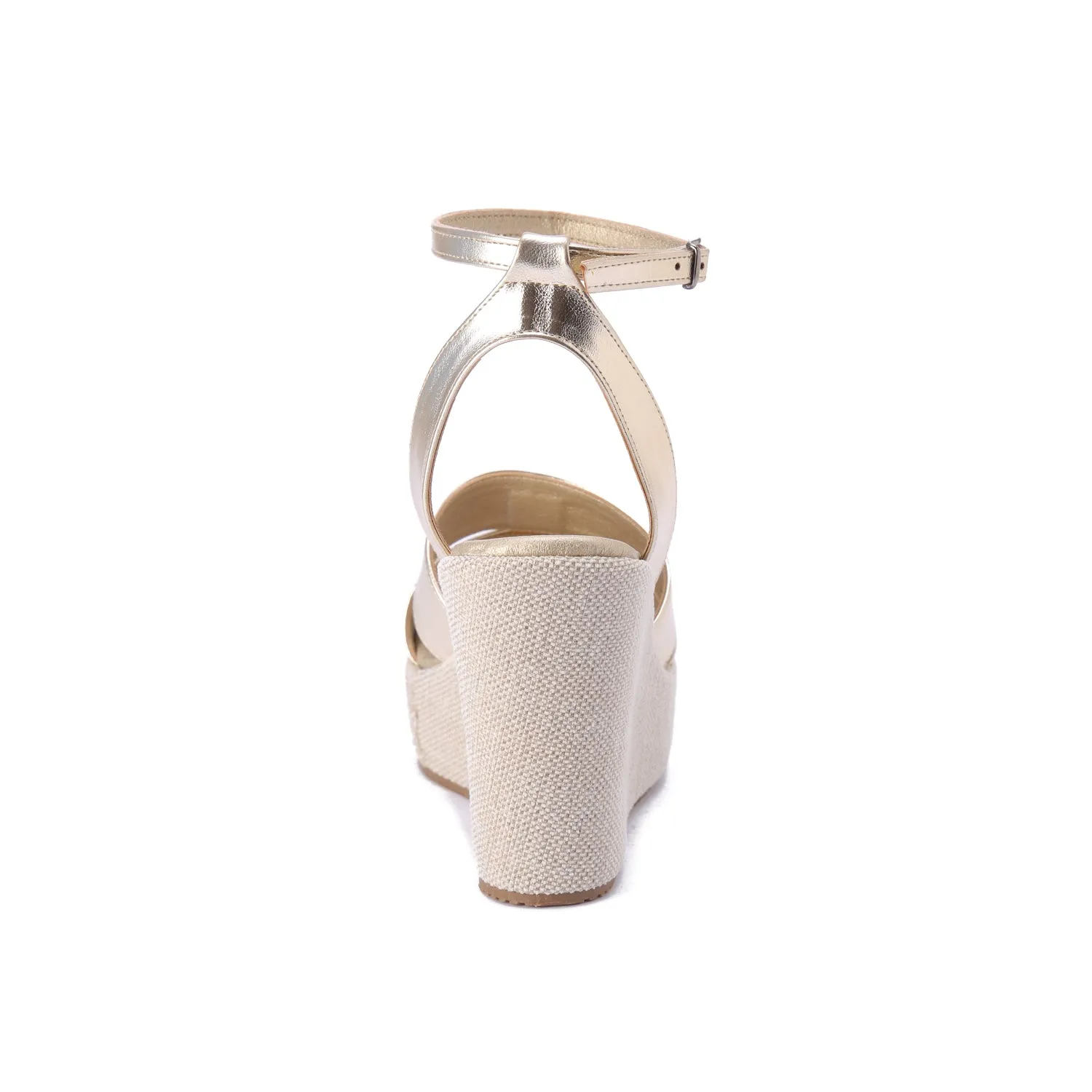 ShimmerSole Wedge - Gold