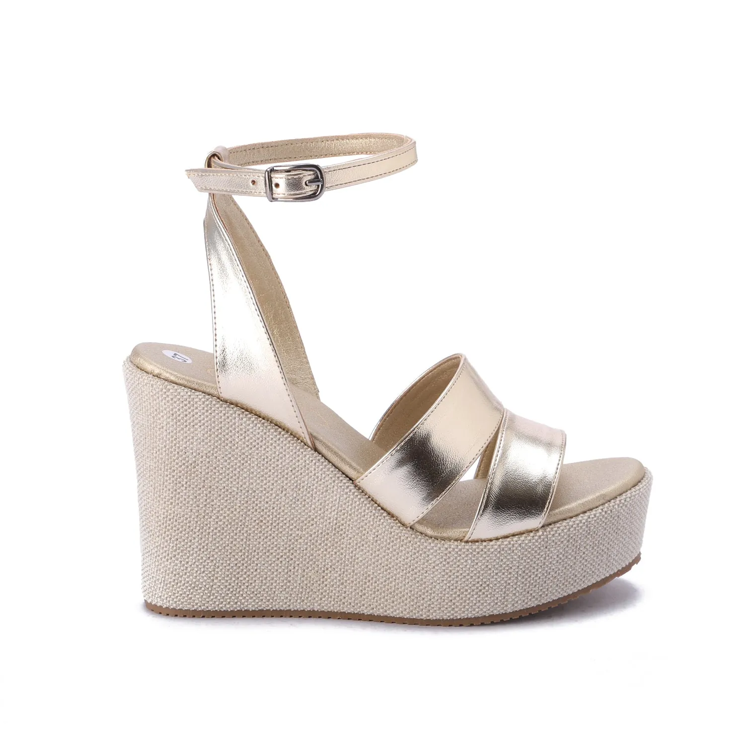 ShimmerSole Wedge - Gold