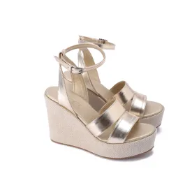 ShimmerSole Wedge - Gold